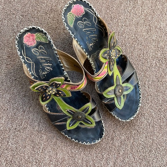 Corkys Shoes Elite By Corkys Sandals Poppy 89 Floral Art Wear